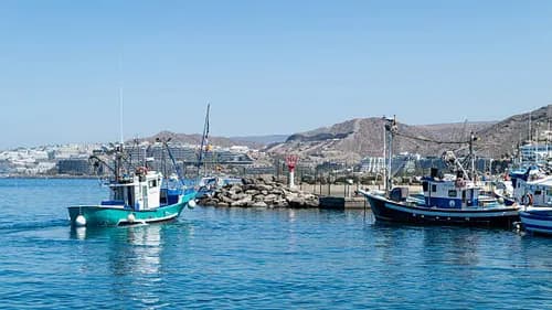 Fishing boats at a Sri Lankan harbour representing the national fisheries sector