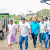 Current Minister - Observing the activities of the Puranawella Fishery Harbour in Devinuwara